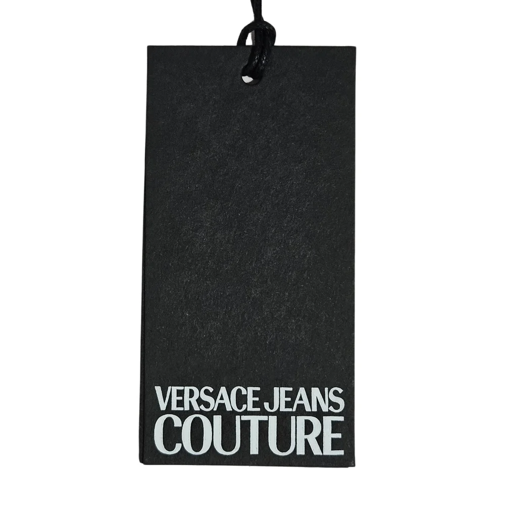 Versace Jeans Hat Beanie Dark Olive Orange Wool Blend Logo Designer
